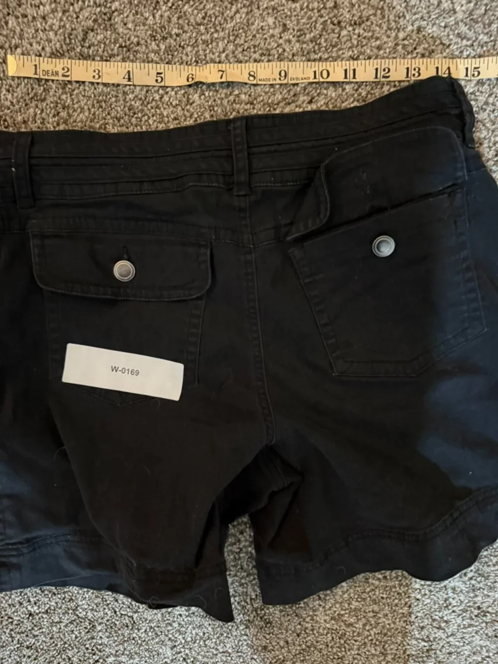 Dakota Blue Black Utility Denim Cargo Shorts Womens Size 8
